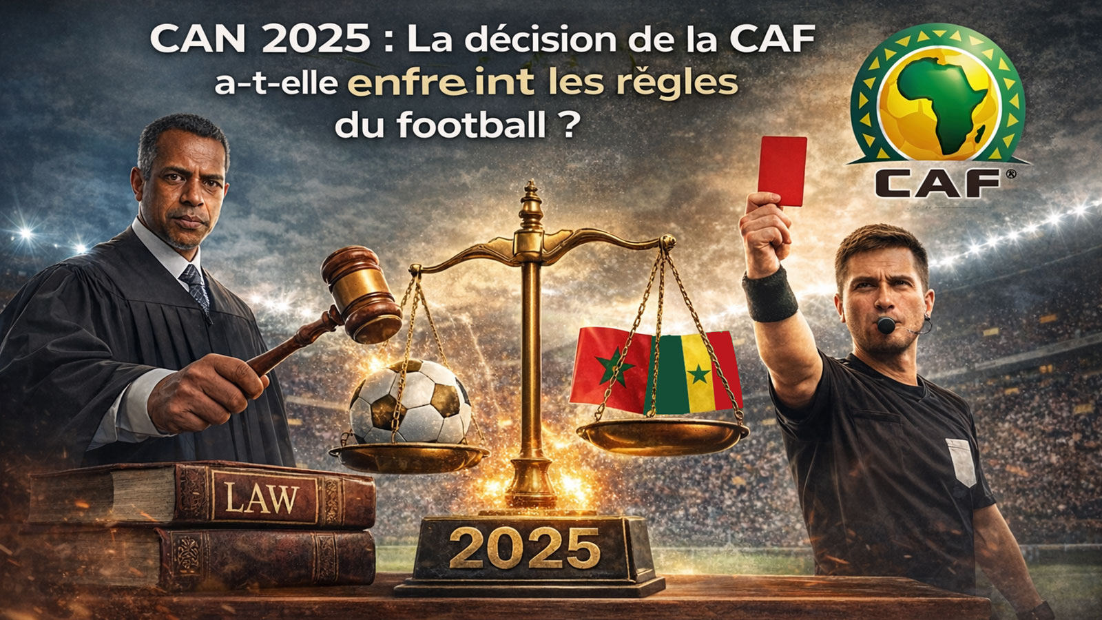 CAN 2025 CAF décision analyse juridique football Afrique Sénégal Maroc règles IFAB TAS crise football africain